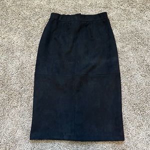 Faux suede skirt